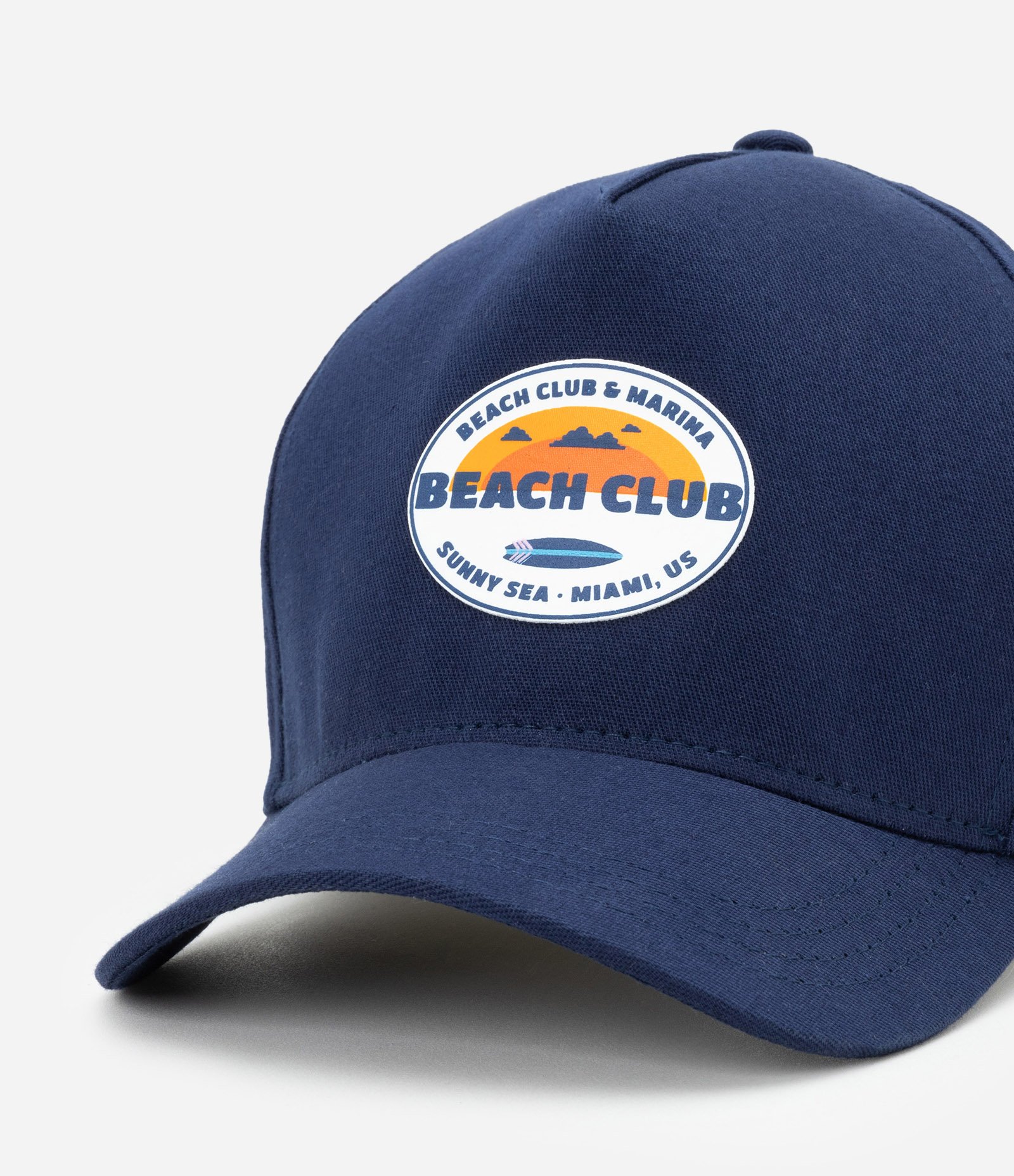 Boné Infantil Aba Curva com Estampa Beach Club Azul 3
