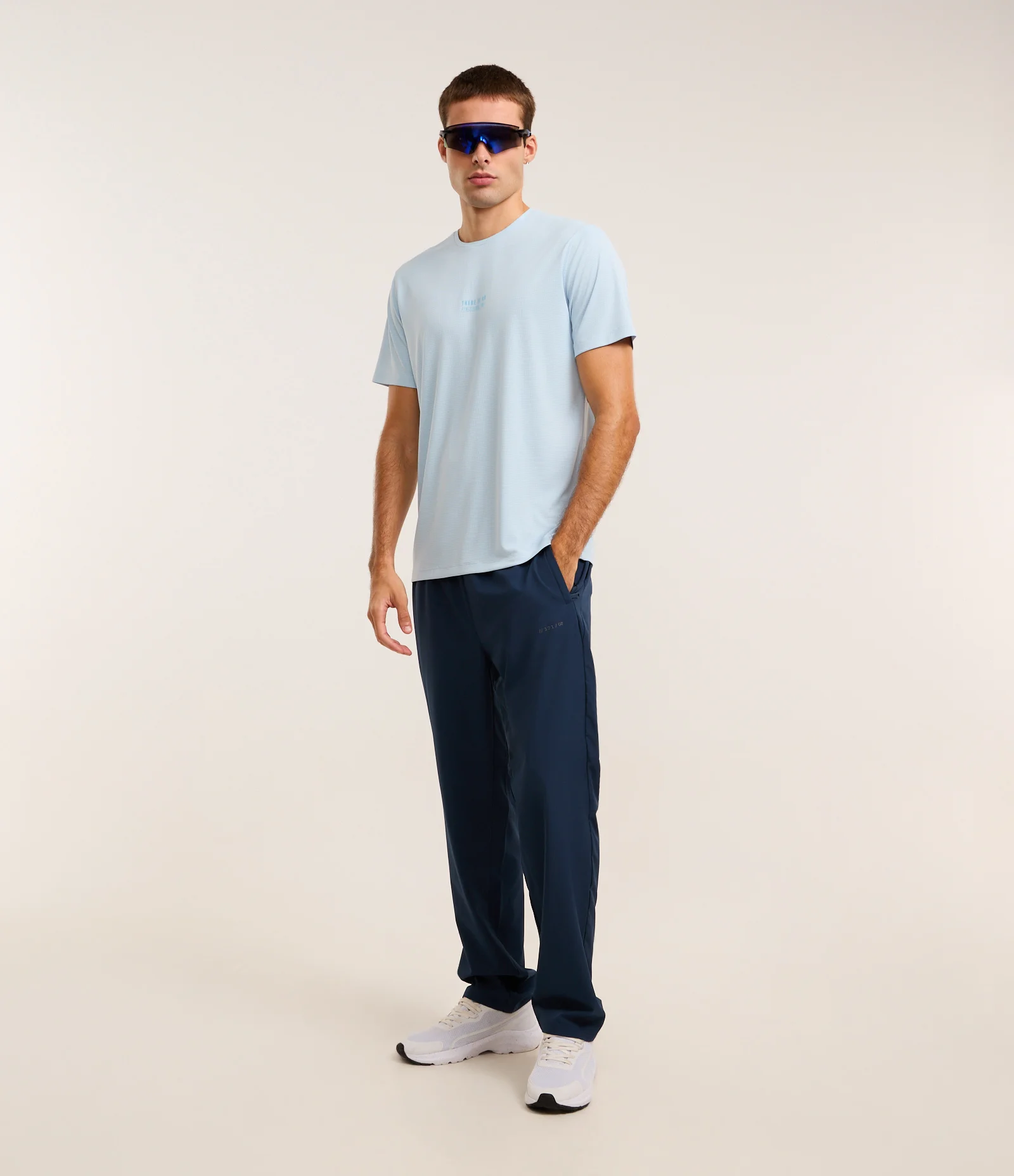 Camiseta Regular  Esportiva em Tecnologia Dry com Estampa Lettering Azul 2