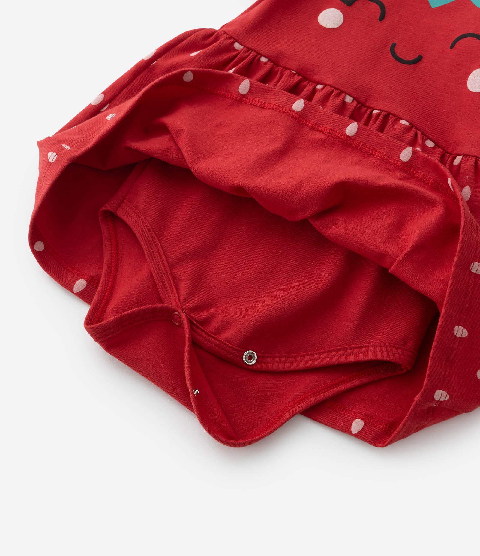 Vestido Body Infantil com Estampa de Moranguinho -Tam 0 a 18 meses Vermelho 7
