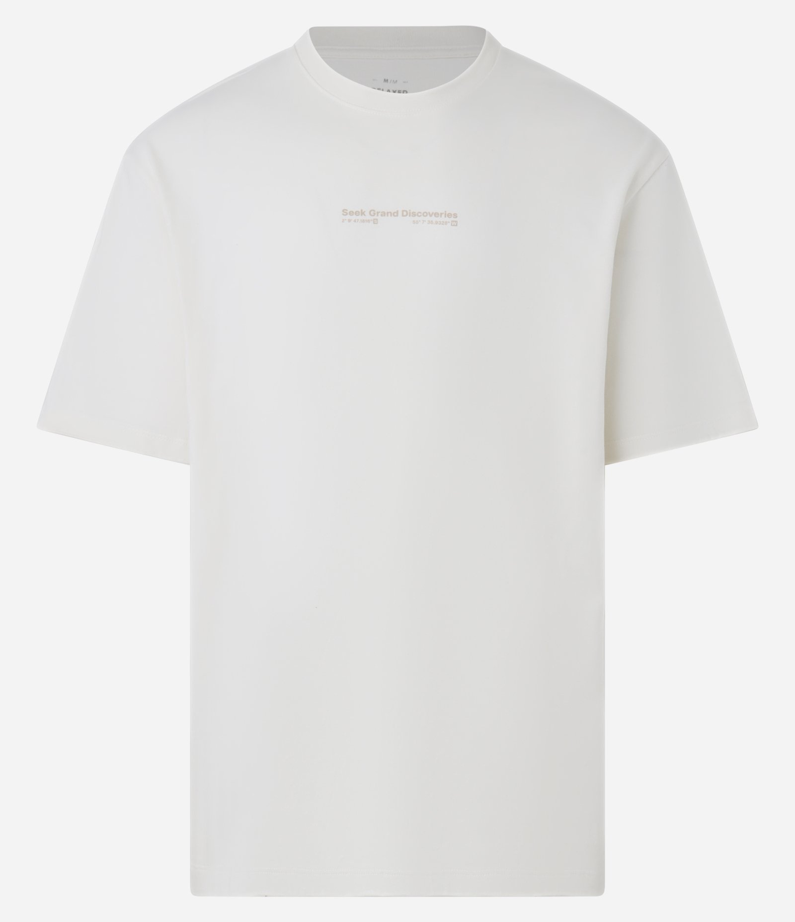 Camiseta Relaxed em Malhão com Estampa Lettering e Mapa Off White 4