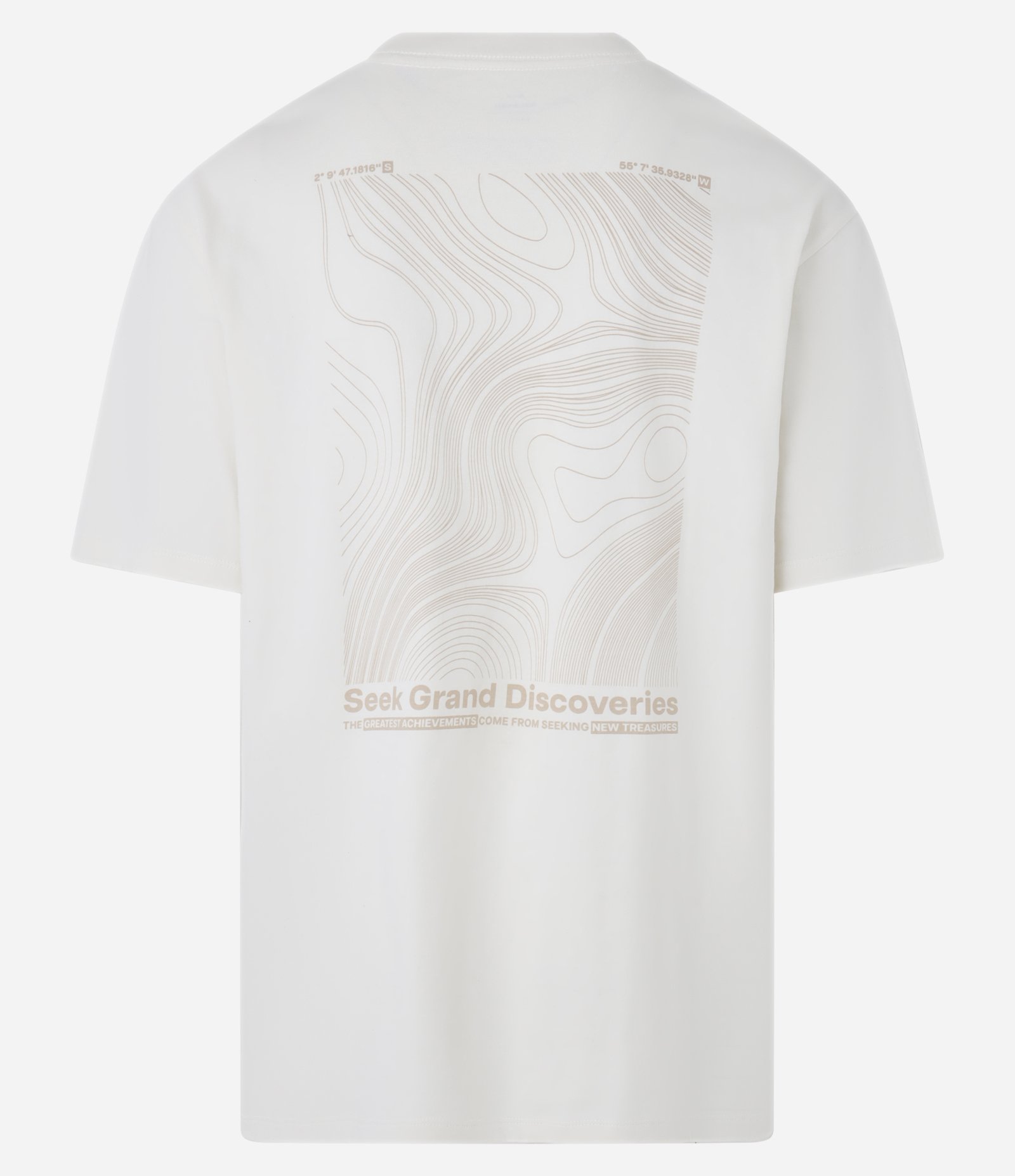 Camiseta Relaxed em Malhão com Estampa Lettering e Mapa Off White 5