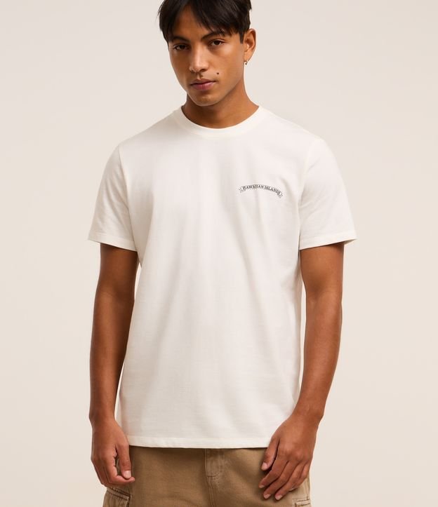 Camiseta Comfort em Algodão com Estampa de Mapa e Lettering