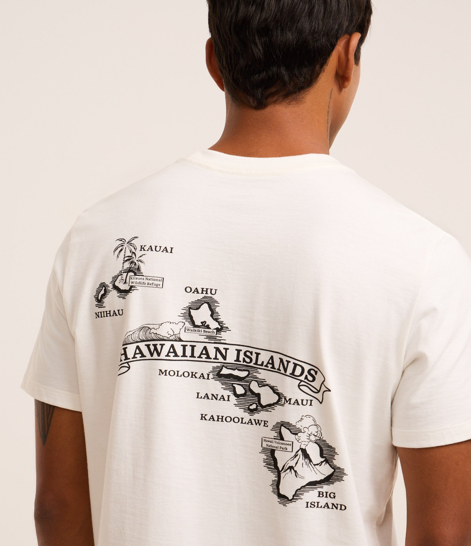 Camiseta Comfort em Algodão com Estampa de Mapa e Lettering Off White 3