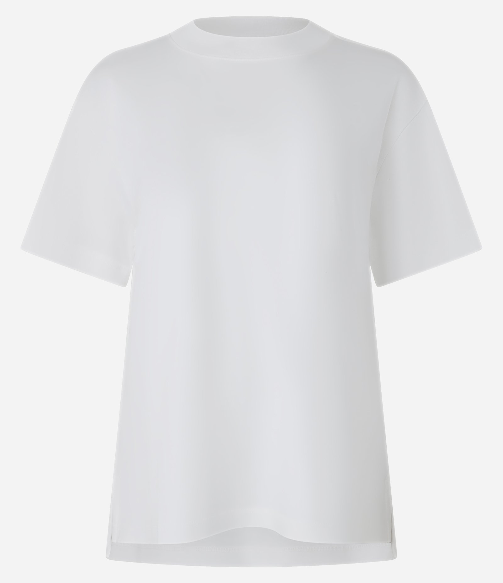 Blusa em Algodão Pima com Gola Redonda Branco 1