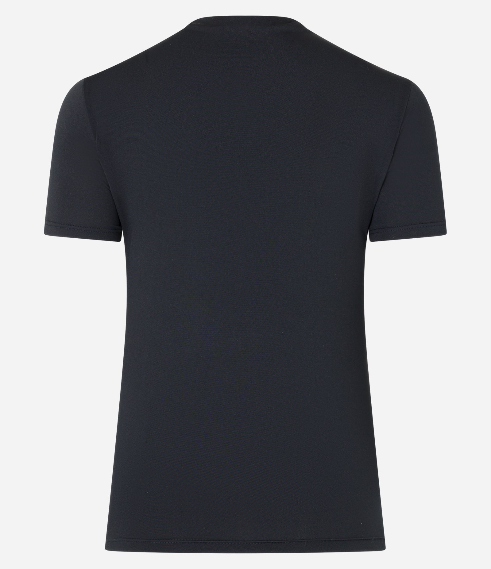 Blusa em Microfibra com Golinha Alta e Franzido Preto 2