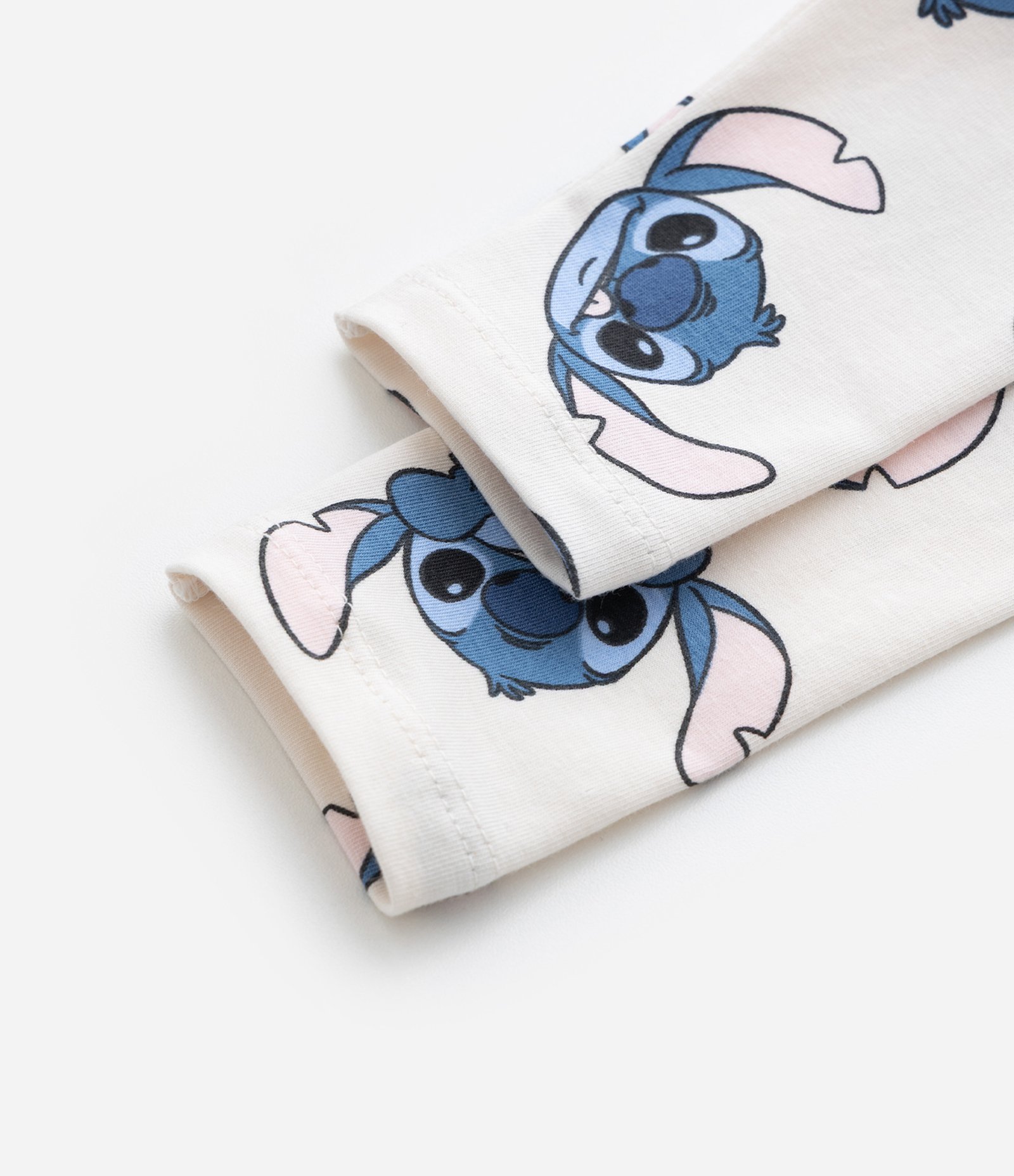 Calça Legging Infantil com Estampa do Stitch - Tam 0 a 18 meses Off White 3