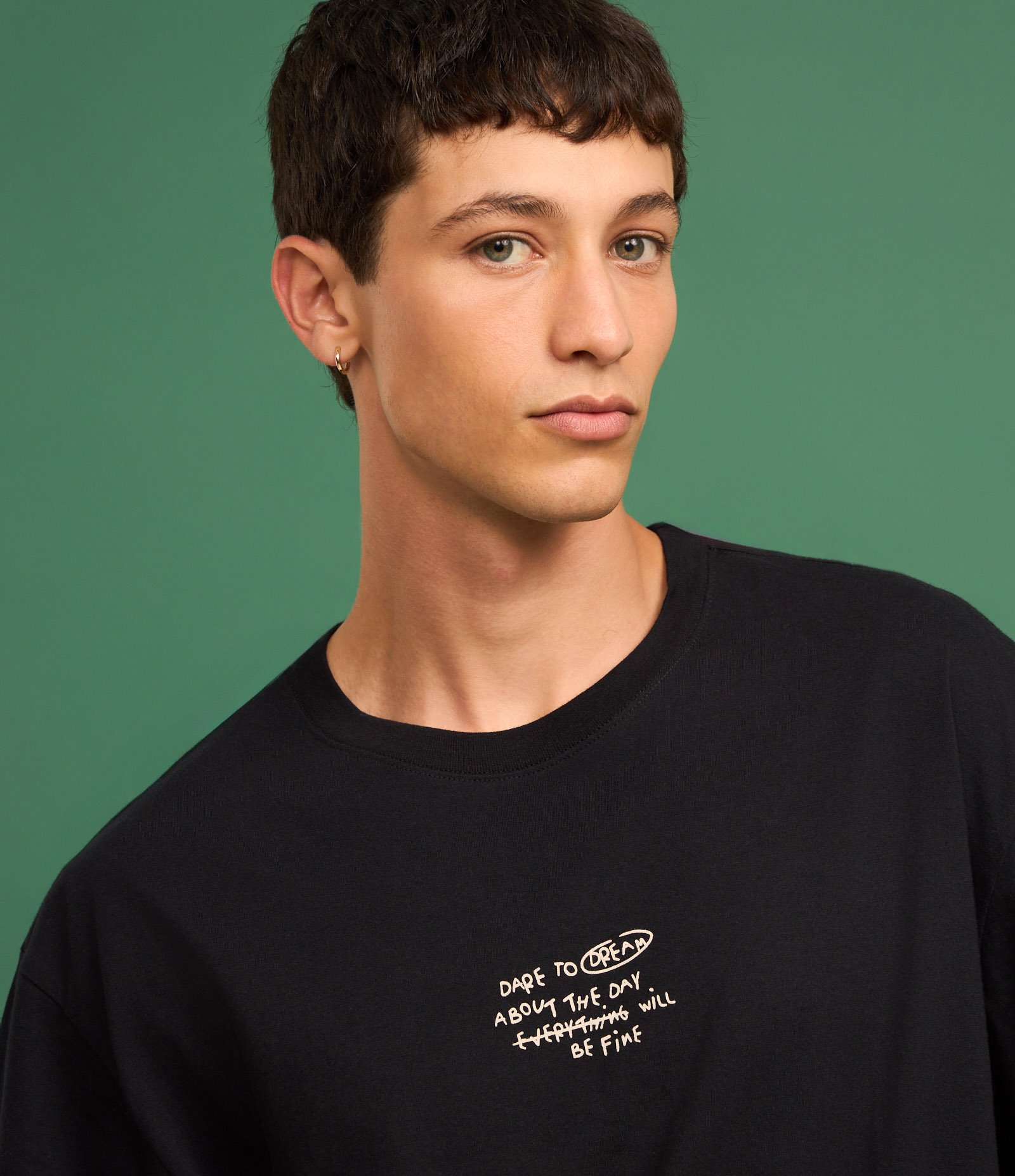 Camiseta Relaxed em Algodão com Estampa Estátua de Mármore Preto 6