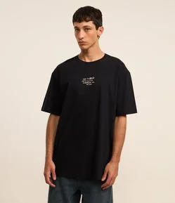 Camiseta Relaxed em Algodão com Estampa Estátua de Mármore