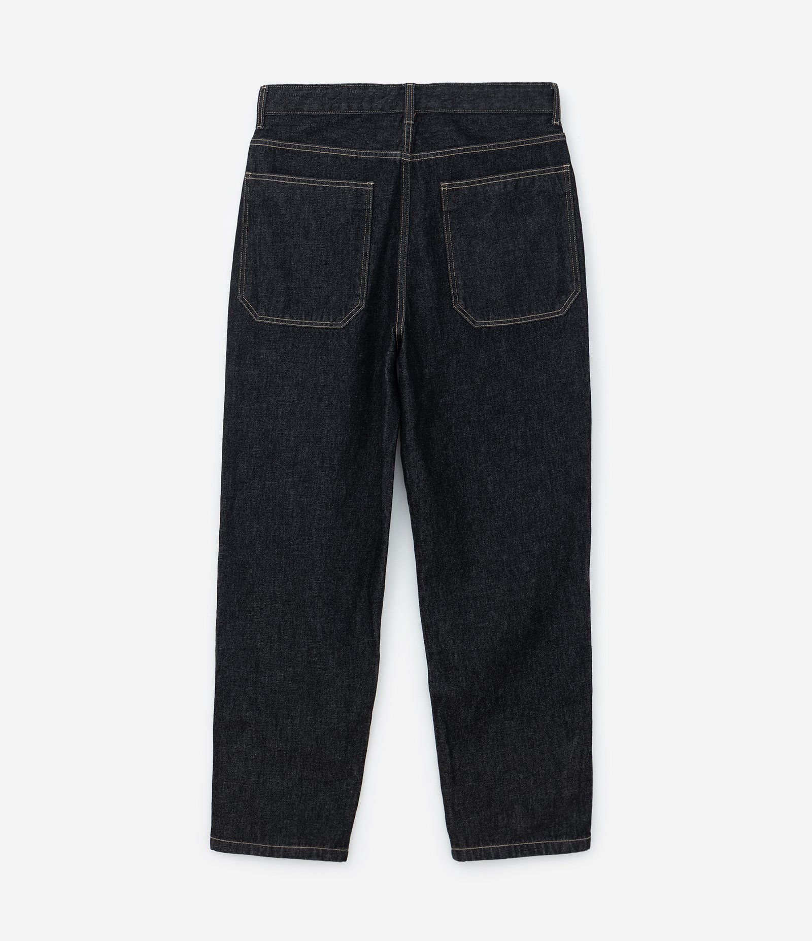 Calça Baggy em Jeans com Barra Dobrada Preto 6