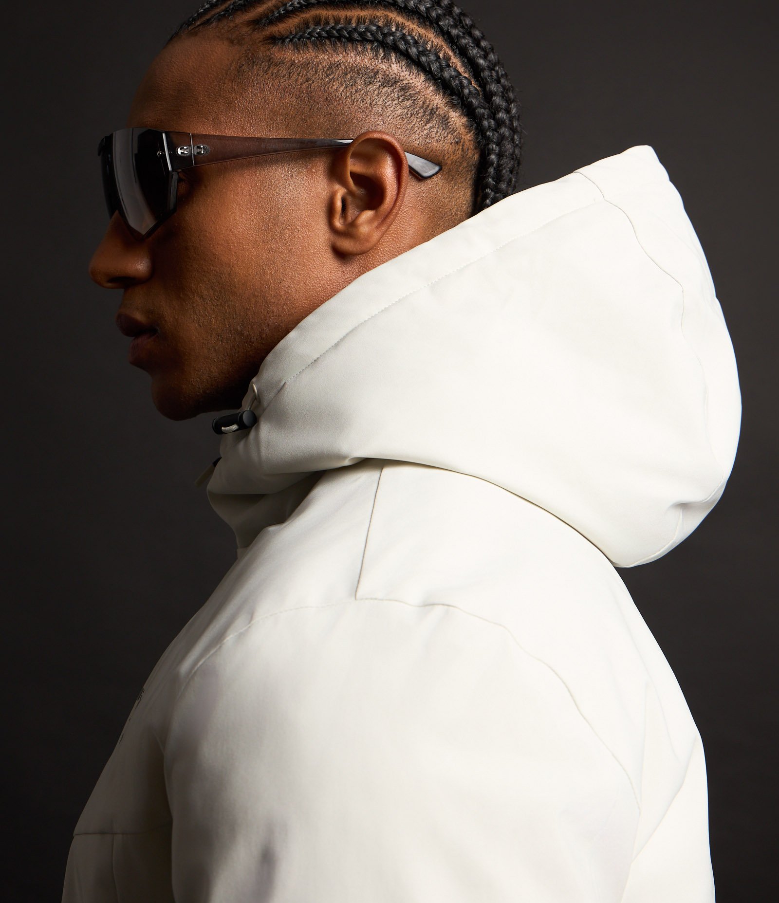 Jaqueta Esportiva com Capuz e Estampa Lettering Branco 4