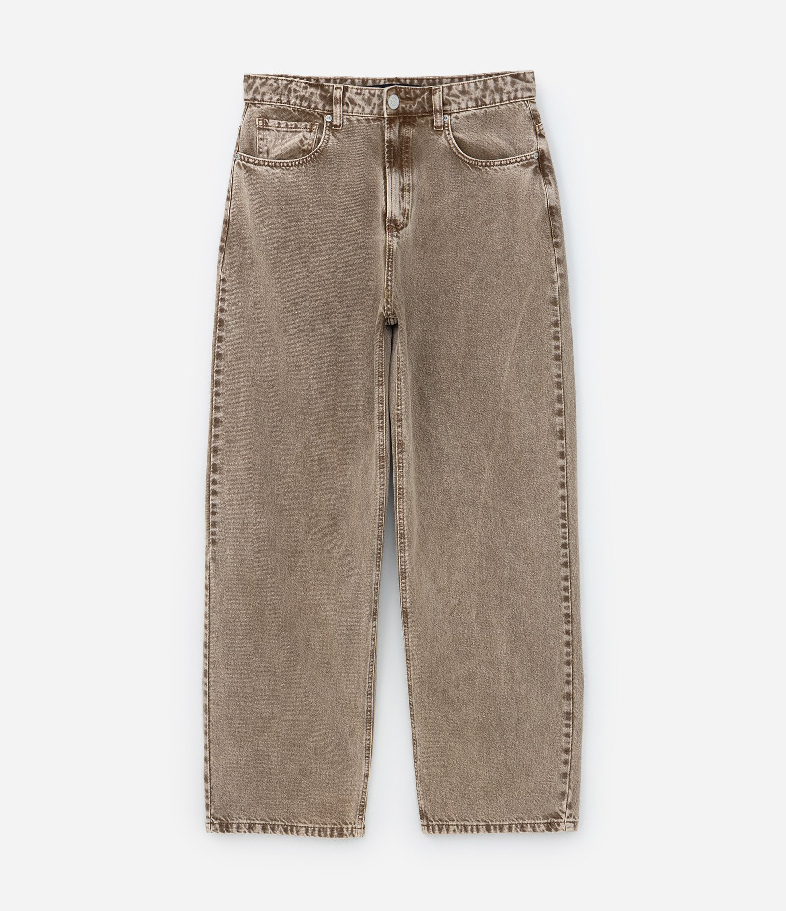 Calça Super Baggy em Sarja Cationizada Marrom 4