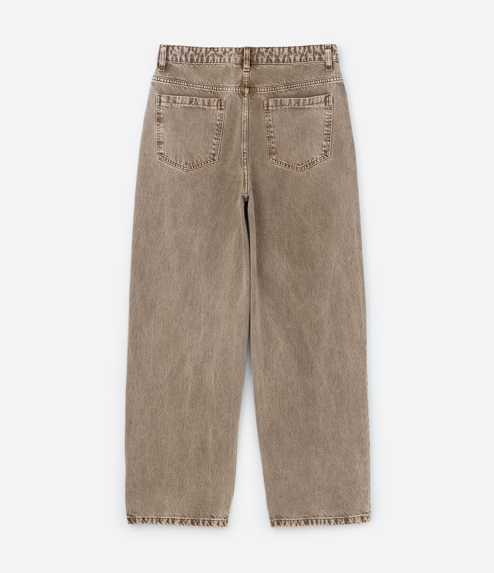 Calça Super Baggy em Sarja Cationizada Marrom 5