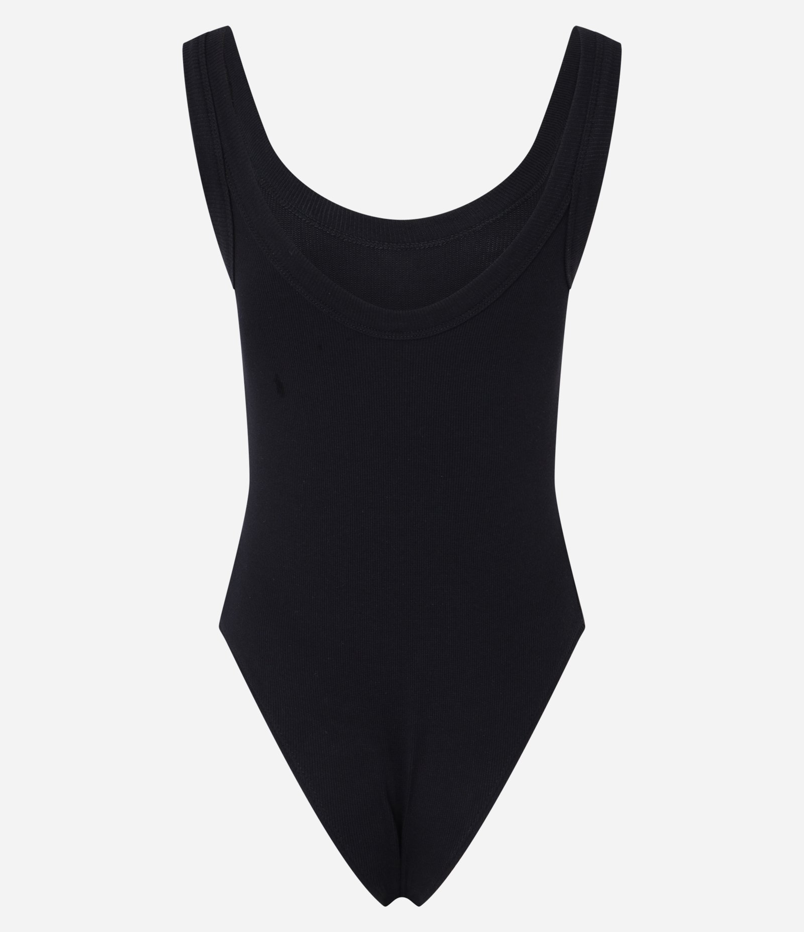 Body com Textura Canelada e Alças Médias Preto 3