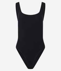 Body com Textura Canelada e Alças Médias