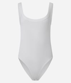 Body com Textura Canelada e Alças Médias