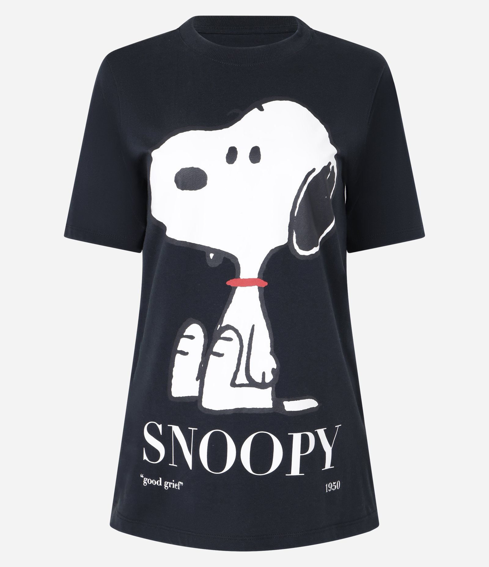 Camiseta em Algodão com Estampa Snoopy Preto 4