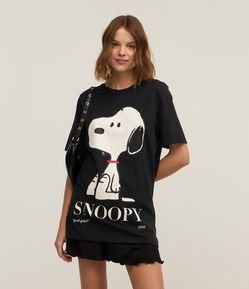 Camiseta em Algodão com Estampa Snoopy