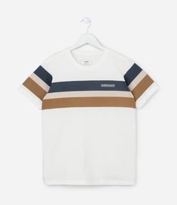 Camiseta Infantil com Estampa de Listras - Tam 5 a 14 Anos