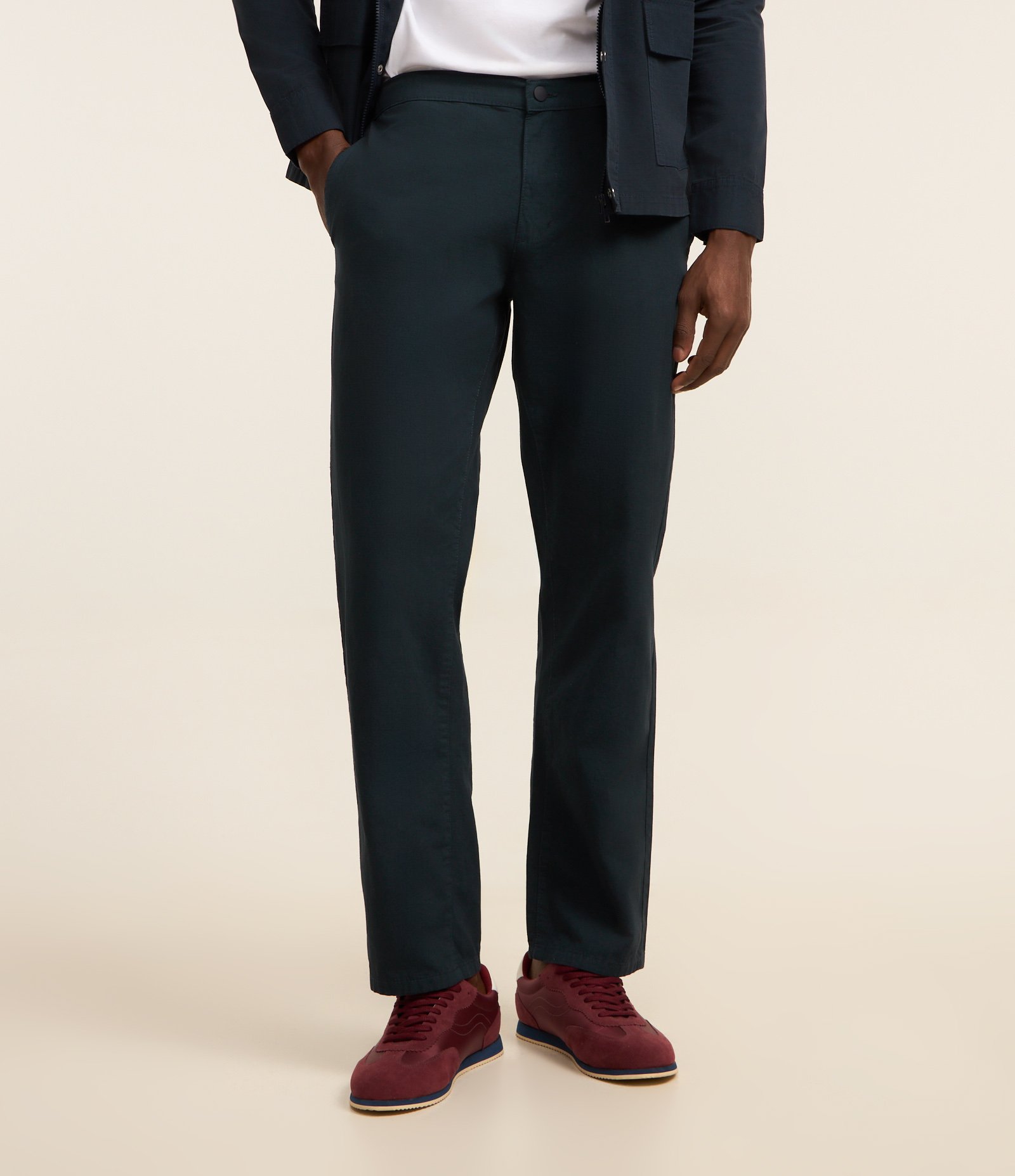 Calca em Ripstop com Cós Elástico Preto 2