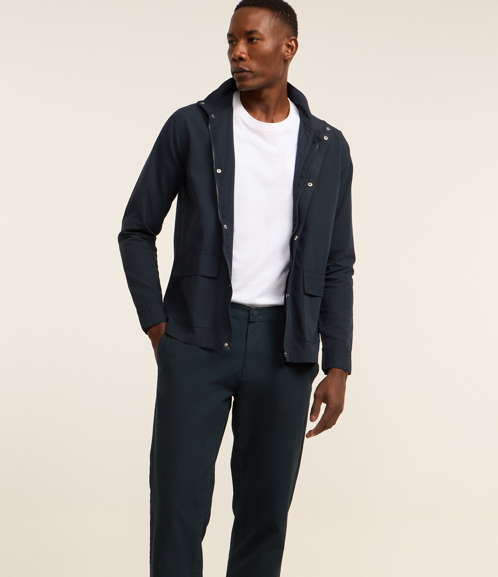 Calca em Ripstop com Cós Elástico Preto 3