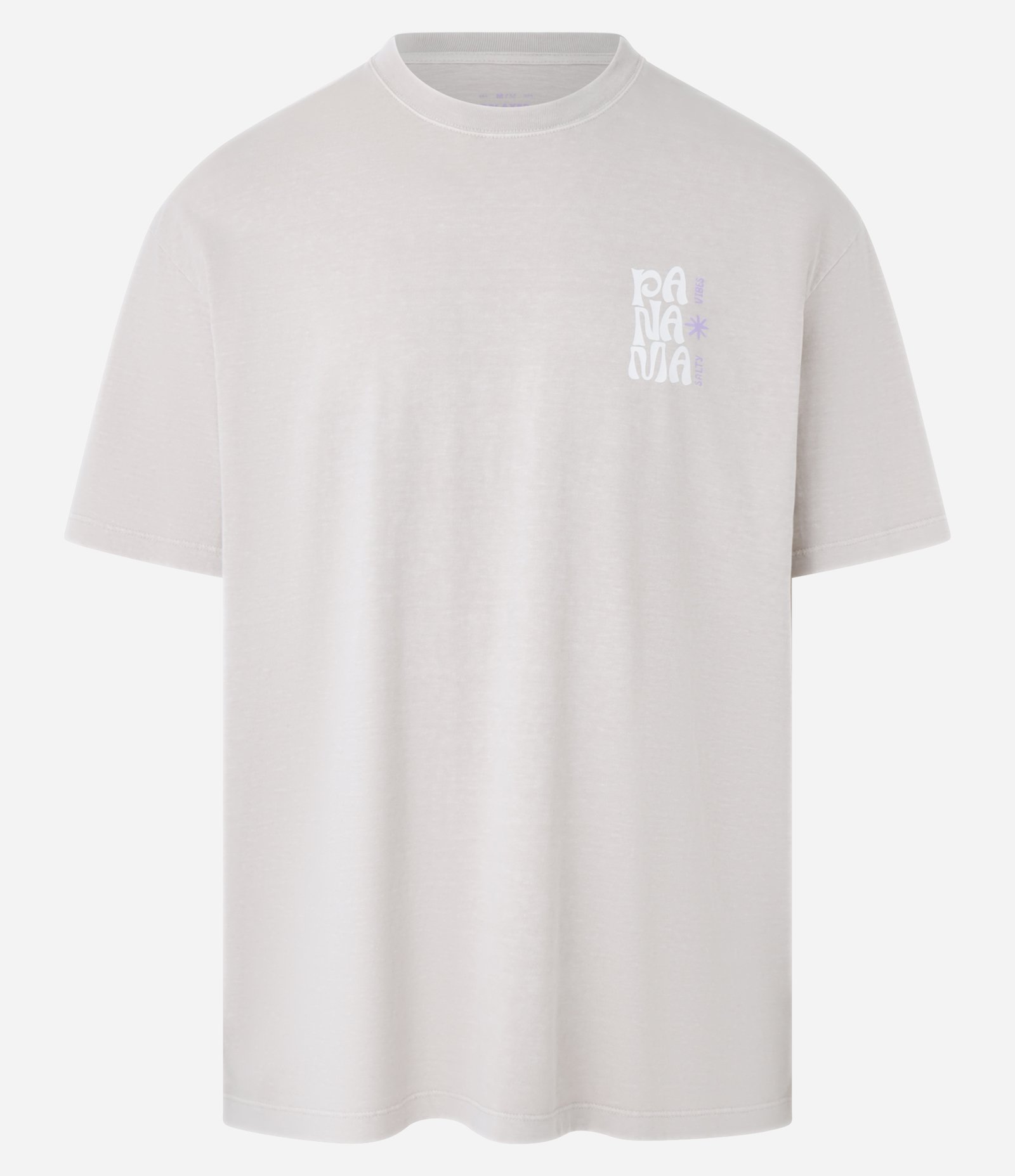 Camiseta Relaxed em Algodão Estonado com Ícones de Praia Bege 7