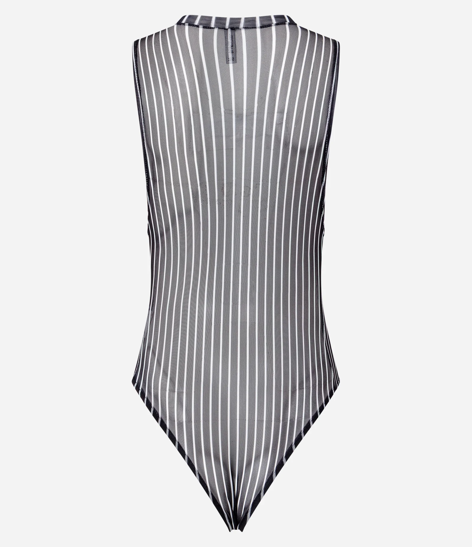 Body em Tule com Estampa em Linhas Geométricas Preto 6
