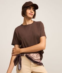 Camiseta Básica em Algodão Peruano com Manga Curta