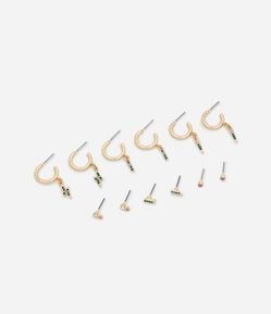 Kit 06 Brincos Argolas e Ponto de Luz