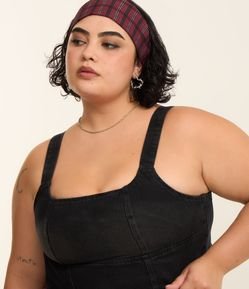 Top em Jeans com Detalhes em Recorte Curve & Plus Size