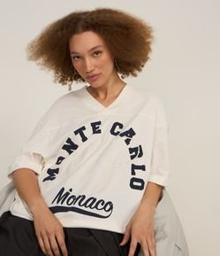 Camiseta Oversized com Lettering Monte Carlo
