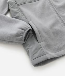 Jaqueta Esportiva Infantil com Forro Fleece e Capuz - Tam 5 a 14 anos