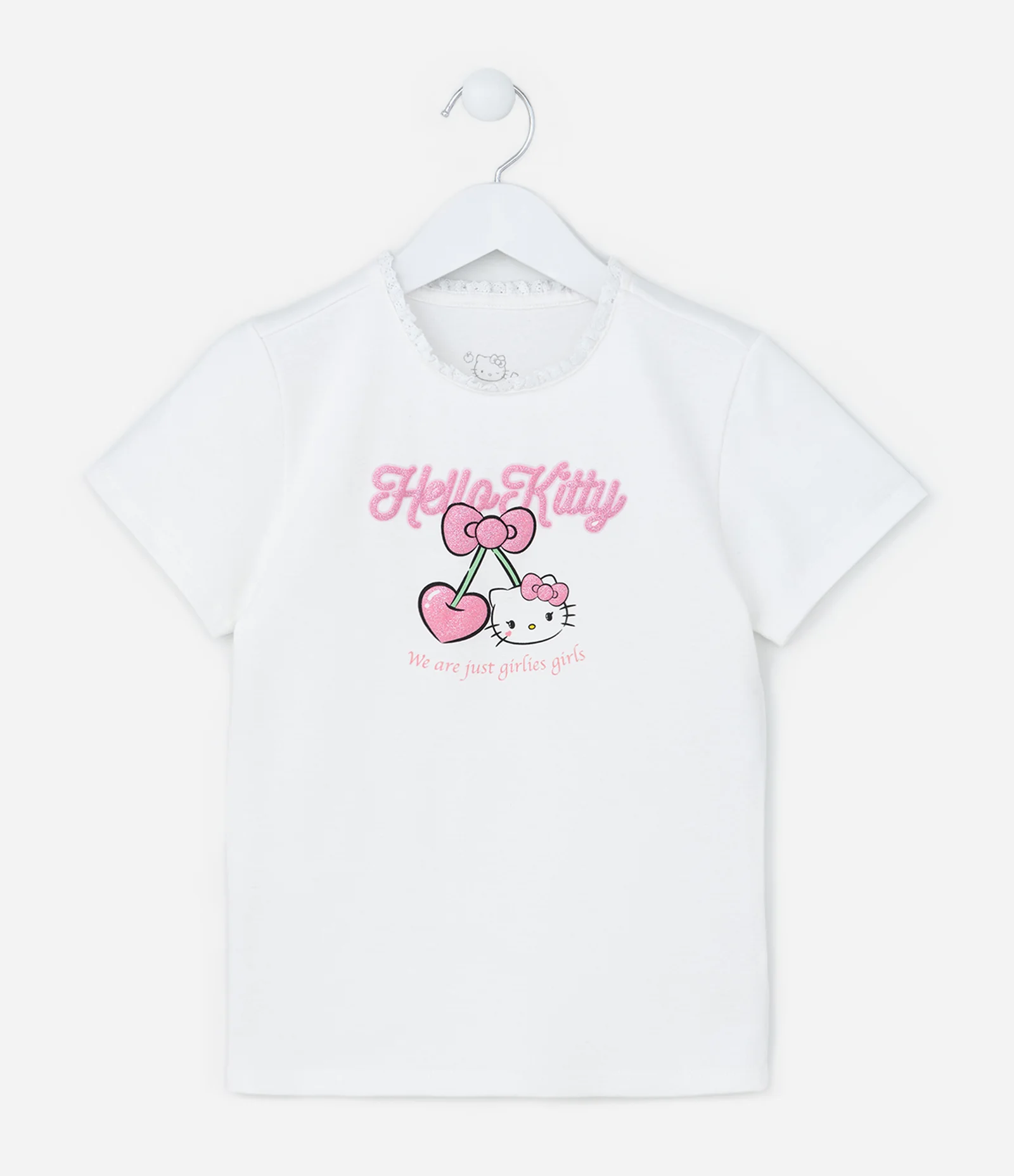 Camiseta Infantil com Estampa da Hello Kitty - Tam 5 a 14 Anos Branco 1