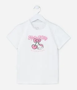 Camiseta Infantil com Estampa da Hello Kitty - Tam 5 a 14 Anos
