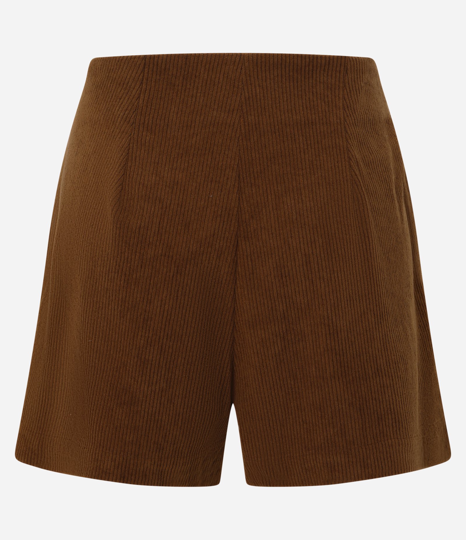 Short Saia Curto e Canelado em Veludo Cotelê Marrom 8