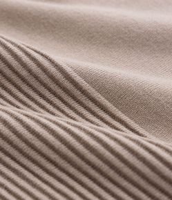 Suéter em Tricô com Textura em Nervuras