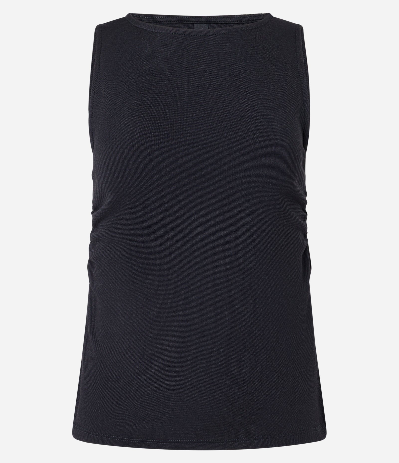 Blusa em Ponto Roma com Franzido e Fenda na Lateral Preto 6