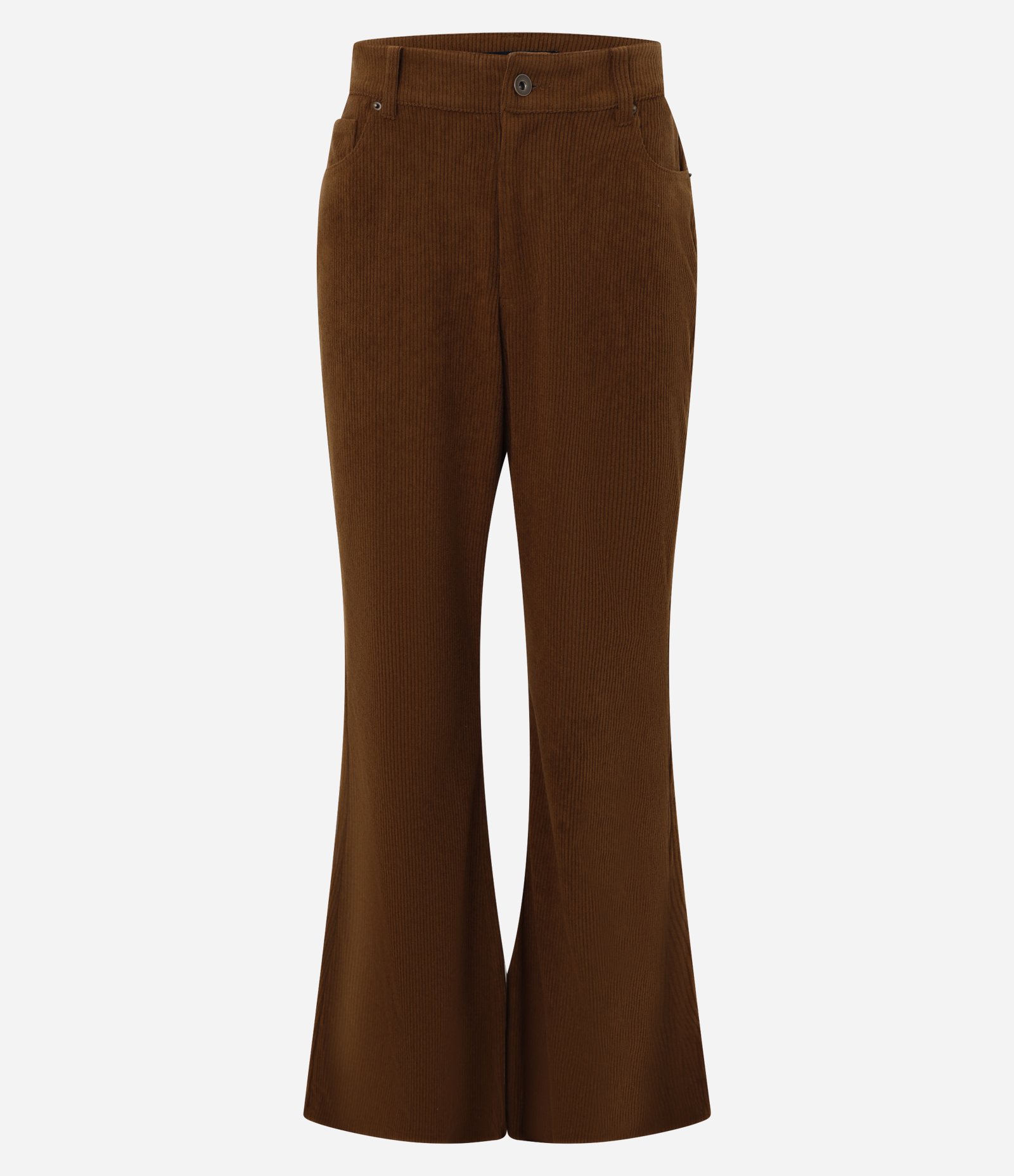 Calça Flare em Veludo Cotele Marrom 6