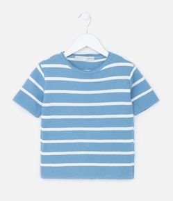 Blusa Infantil em Tricô com Listras - Tam 5 a 14 anos