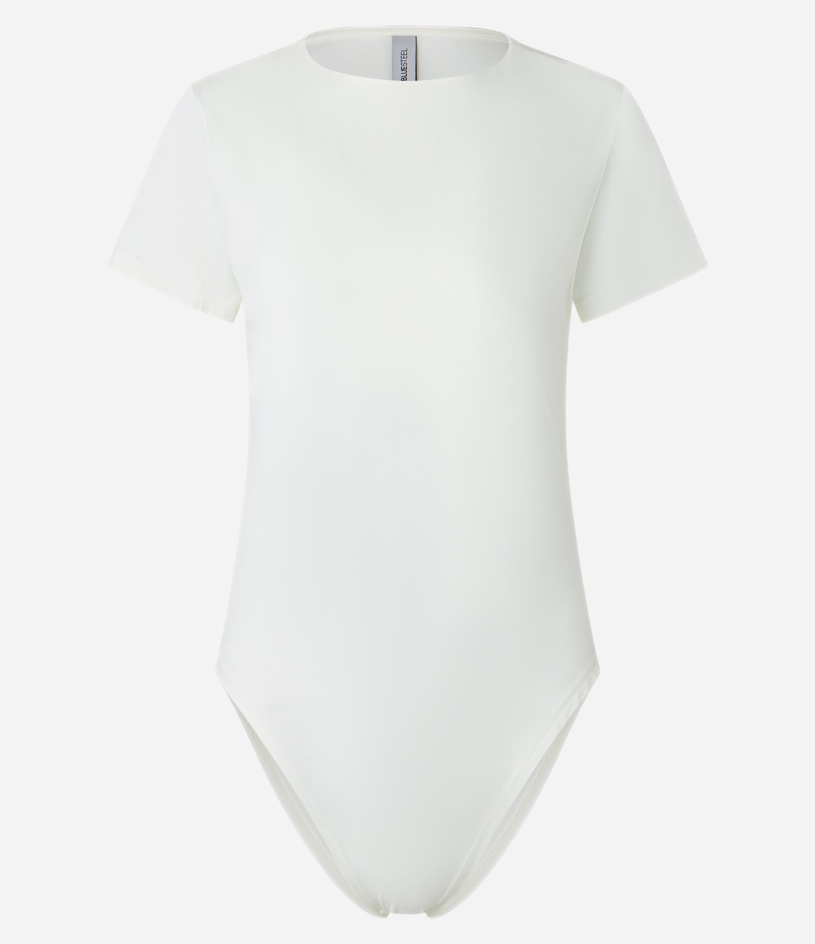 Body Básico em Poliamida com Mangas Curtas Branco 5