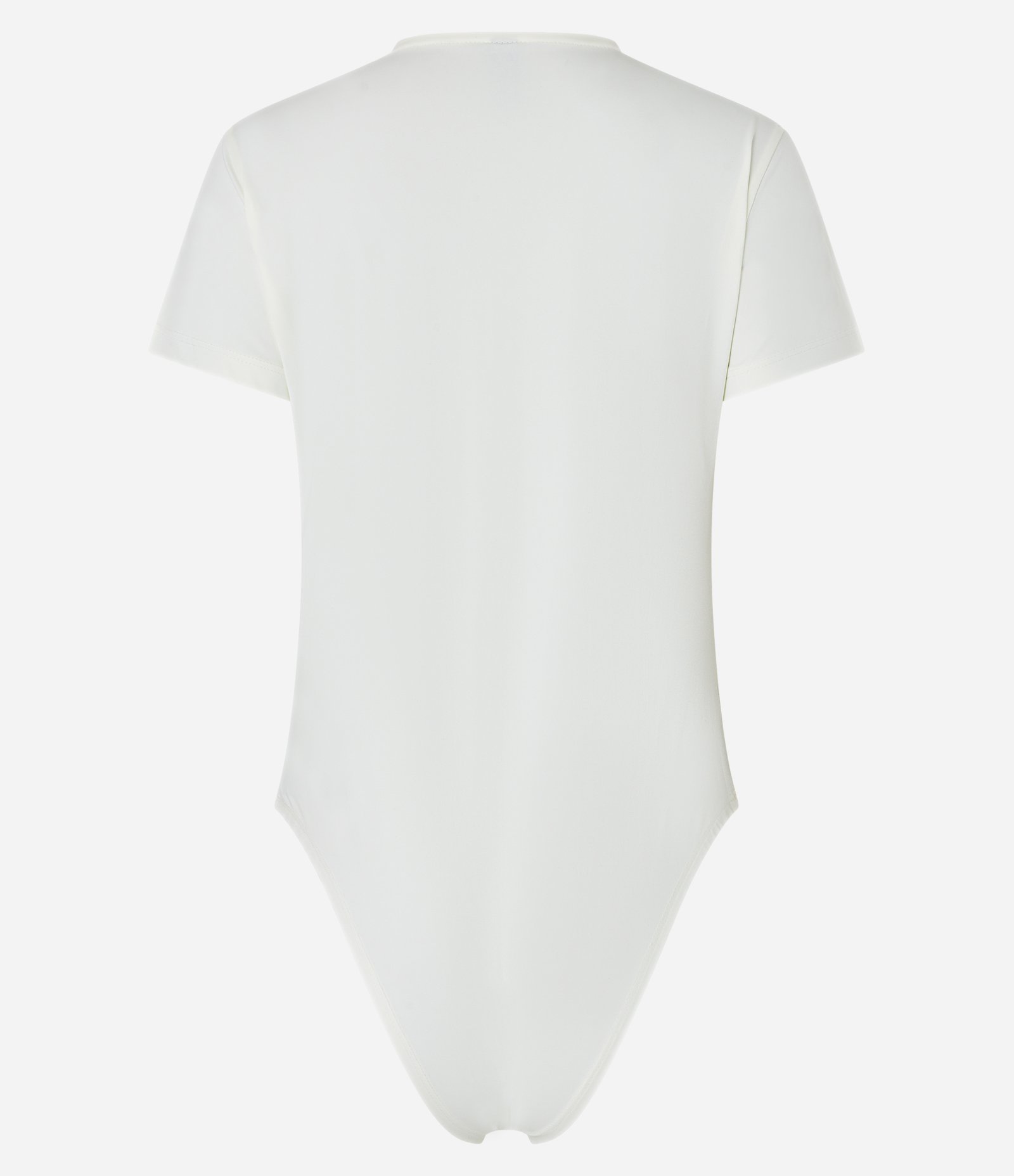 Body Básico em Poliamida com Mangas Curtas Branco 6