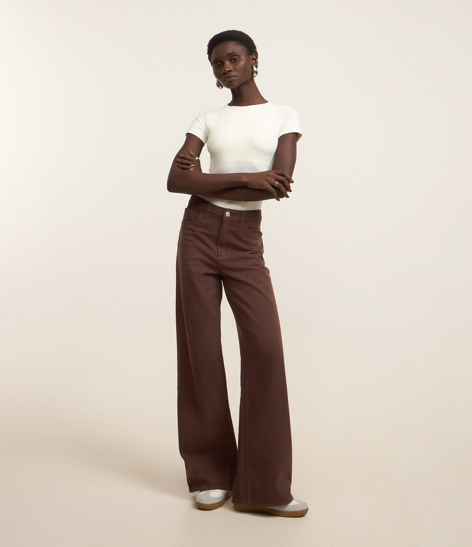 Body Básico em Poliamida com Mangas Curtas Branco 2