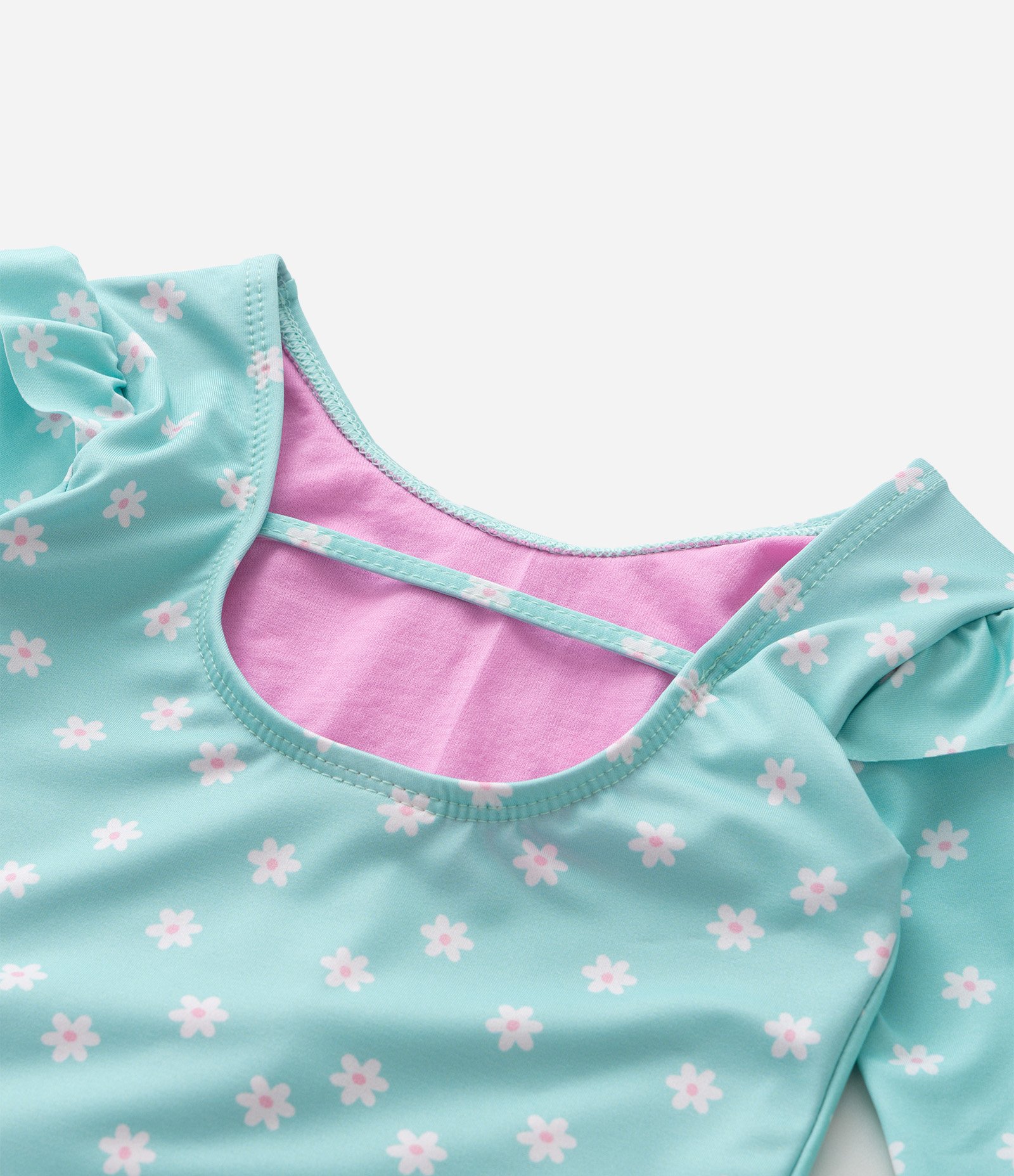 Maiô Infantil com Proteção UV  e Lacinhos Laterais - Tam 1 a 4 Anos Verde 4