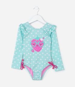 Maiô Infantil com Proteção UV  e Lacinhos Laterais - Tam 1 a 4 Anos