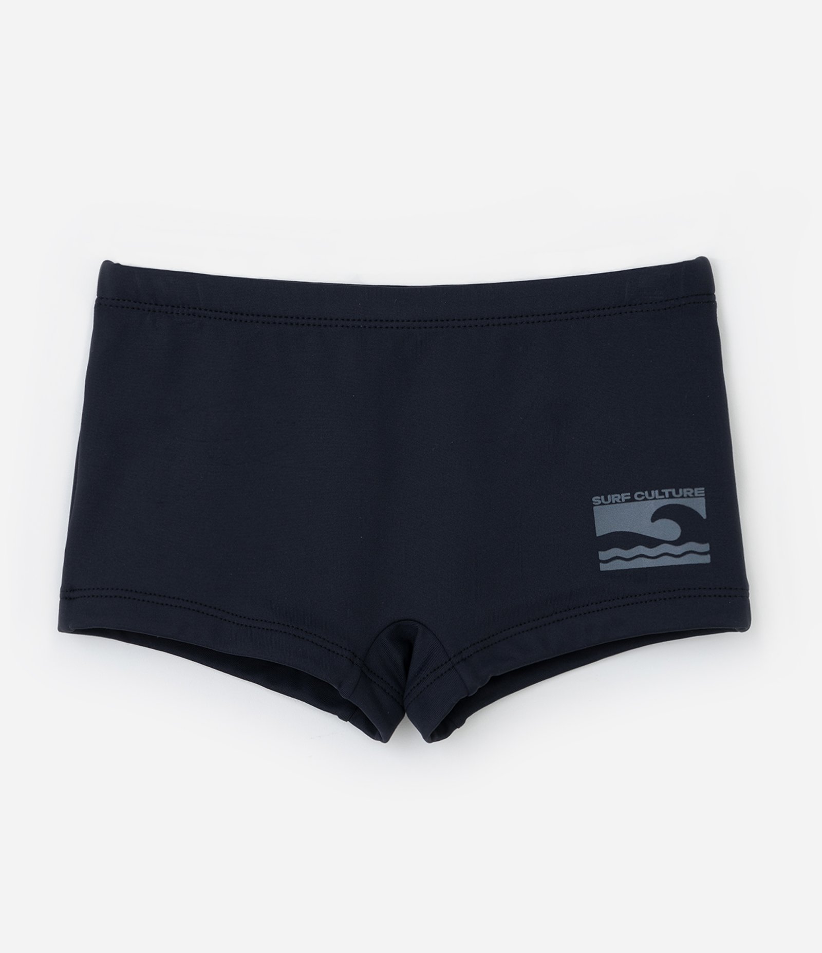 Sunga Boxer Infantil  em Microfibra com Estampa Lateral de Ondinha - Tam 5 a 14 Anos Preto 1