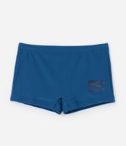 Sunga Boxer Infantil em Microfibra com Estampa Lateral de Ondinha - Tam 5 a 14 Anos