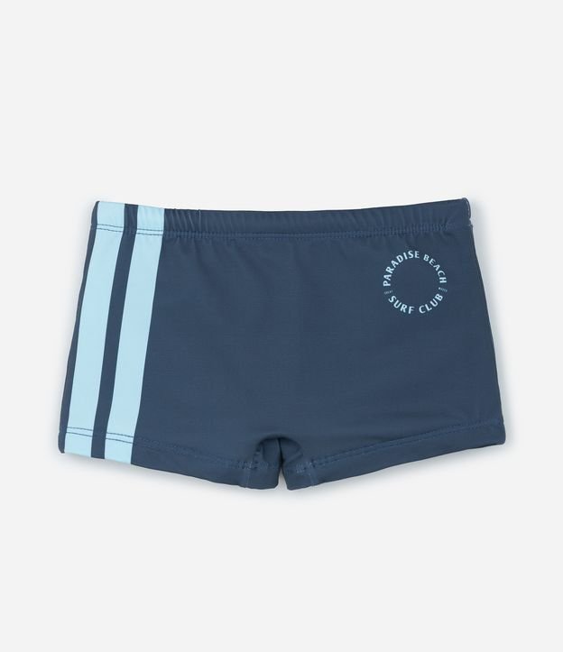 Sunga Boxer Infantil com Estampa de Listras - Tam 5 a 14 Anos