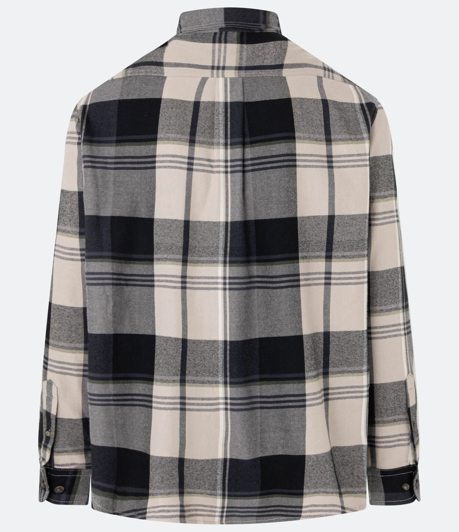 Camisa em Flanela com Manga Longa e Estampa Xadrez Cinza 2