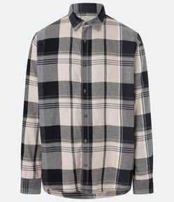 Camisa em Flanela com Manga Longa e Estampa Xadrez