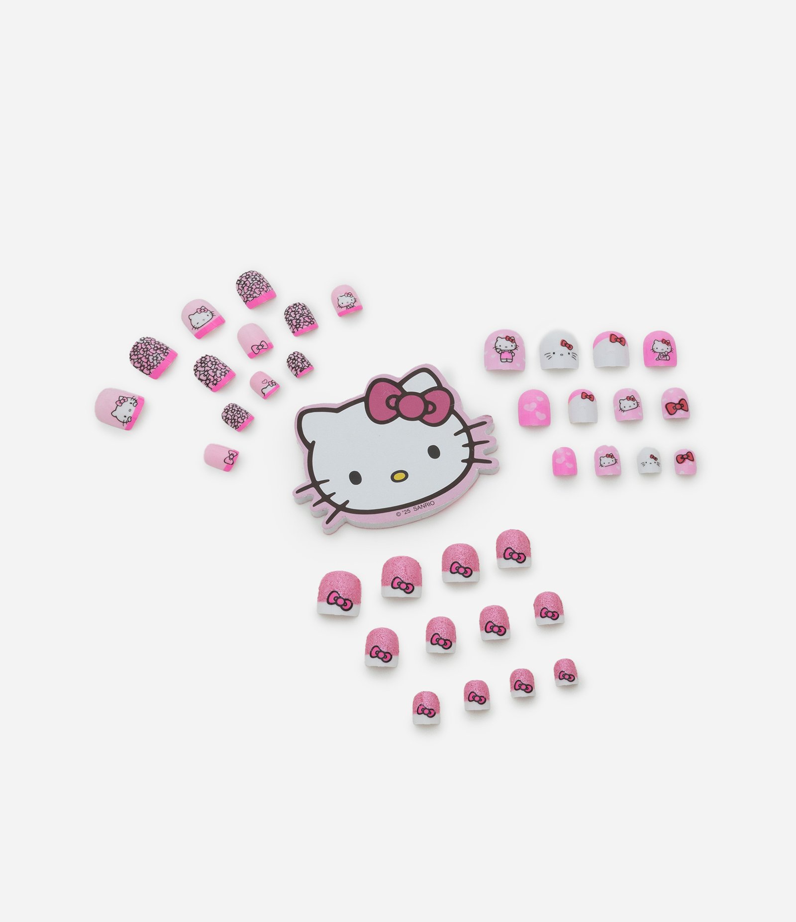 Kit de Unhas Postiças Hello Kitty 36 Peças com Lixa Rosa/Branco 1
