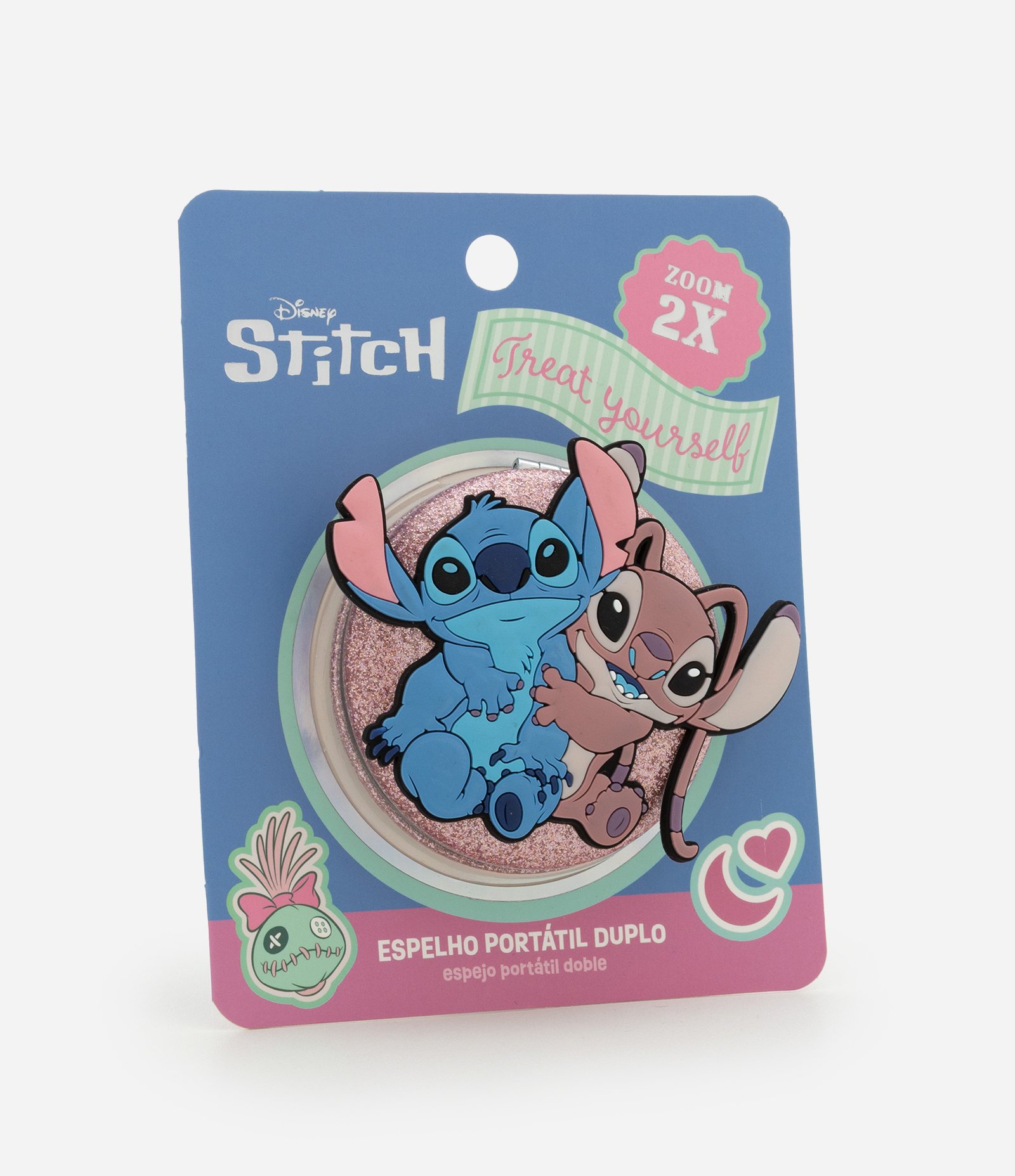 Espelho de Bolsa Stitch Alchemia Rosa Rosa 3